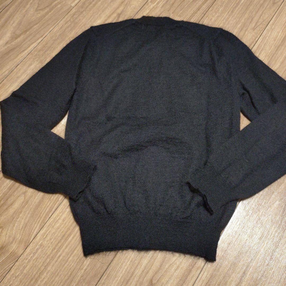 【美品】コムデギャルソン　ウール混長袖カーディガン　ブラック　モヘア風