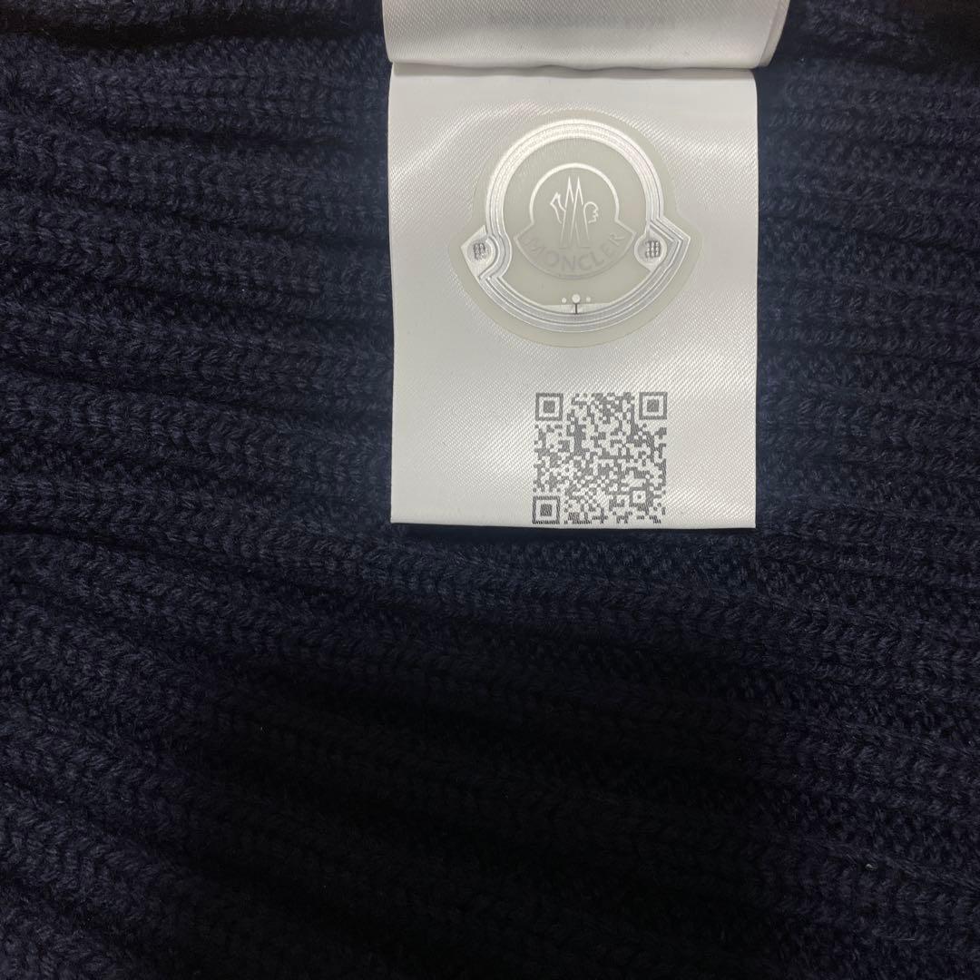 モンクレール　ニット帽　ネイビー