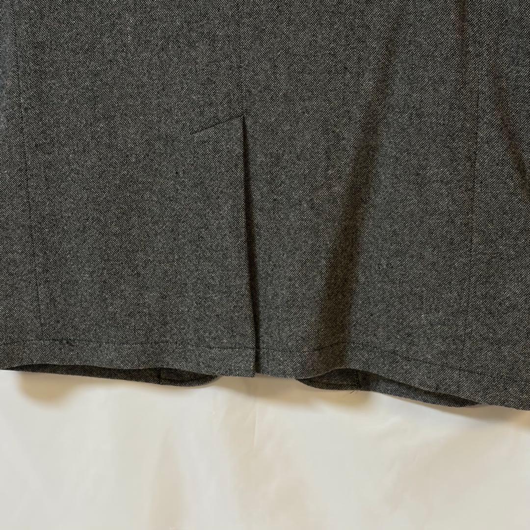 ★りゅうのすけ★【美品】尾州ツイード テーラードジャケット3L グレー系