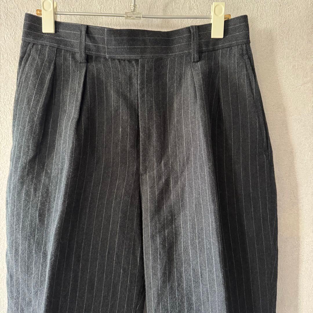 A.PRESSE Wide Tapered Trousers ストライプ