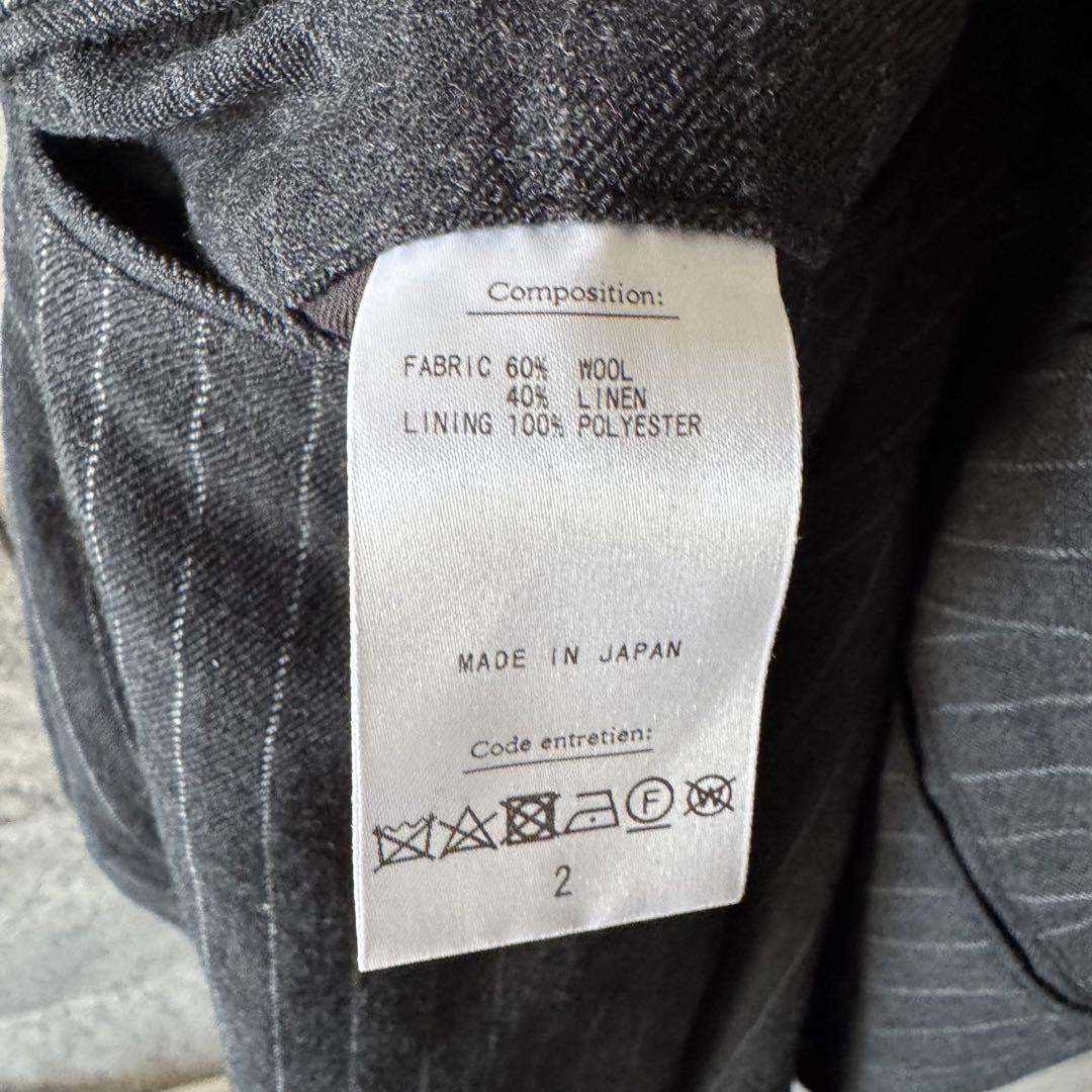 A.PRESSE Wide Tapered Trousers ストライプ