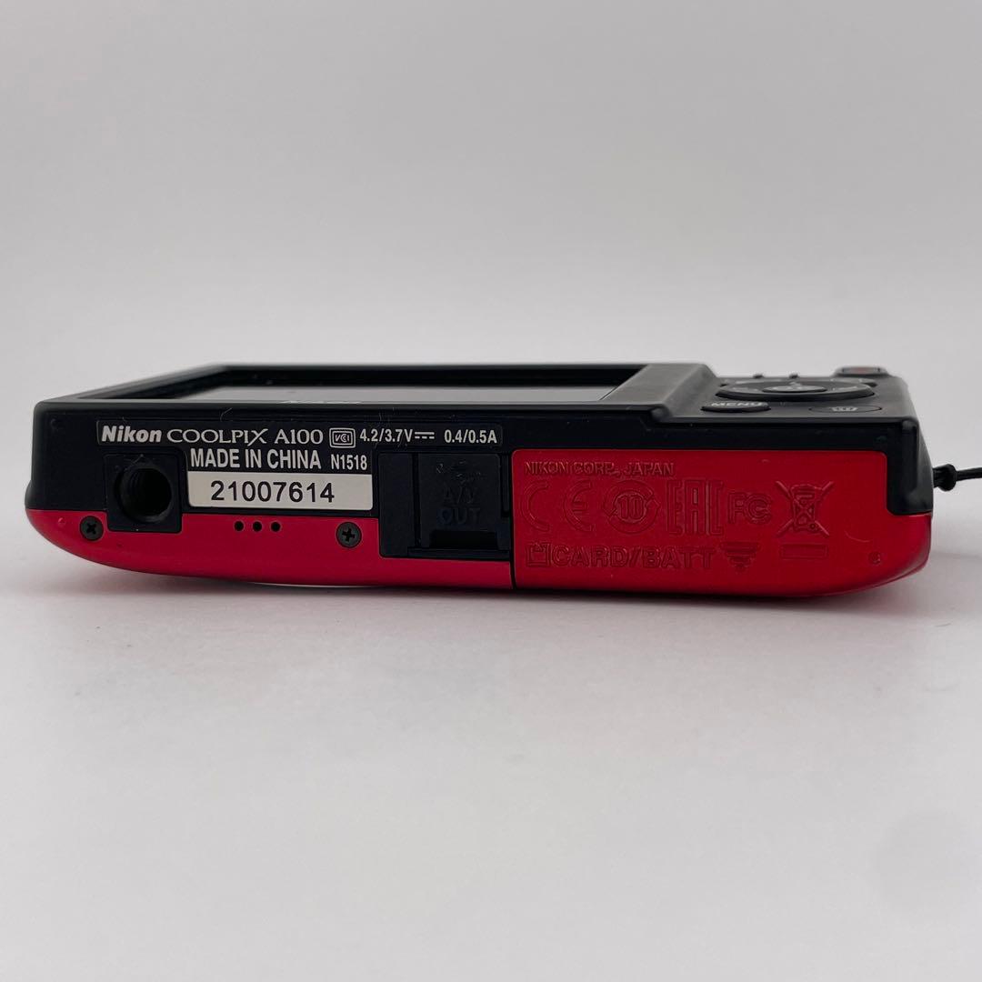 実写美⭕️【動作確認済】Nikon COOLPIX A100 レッド　デジカメ