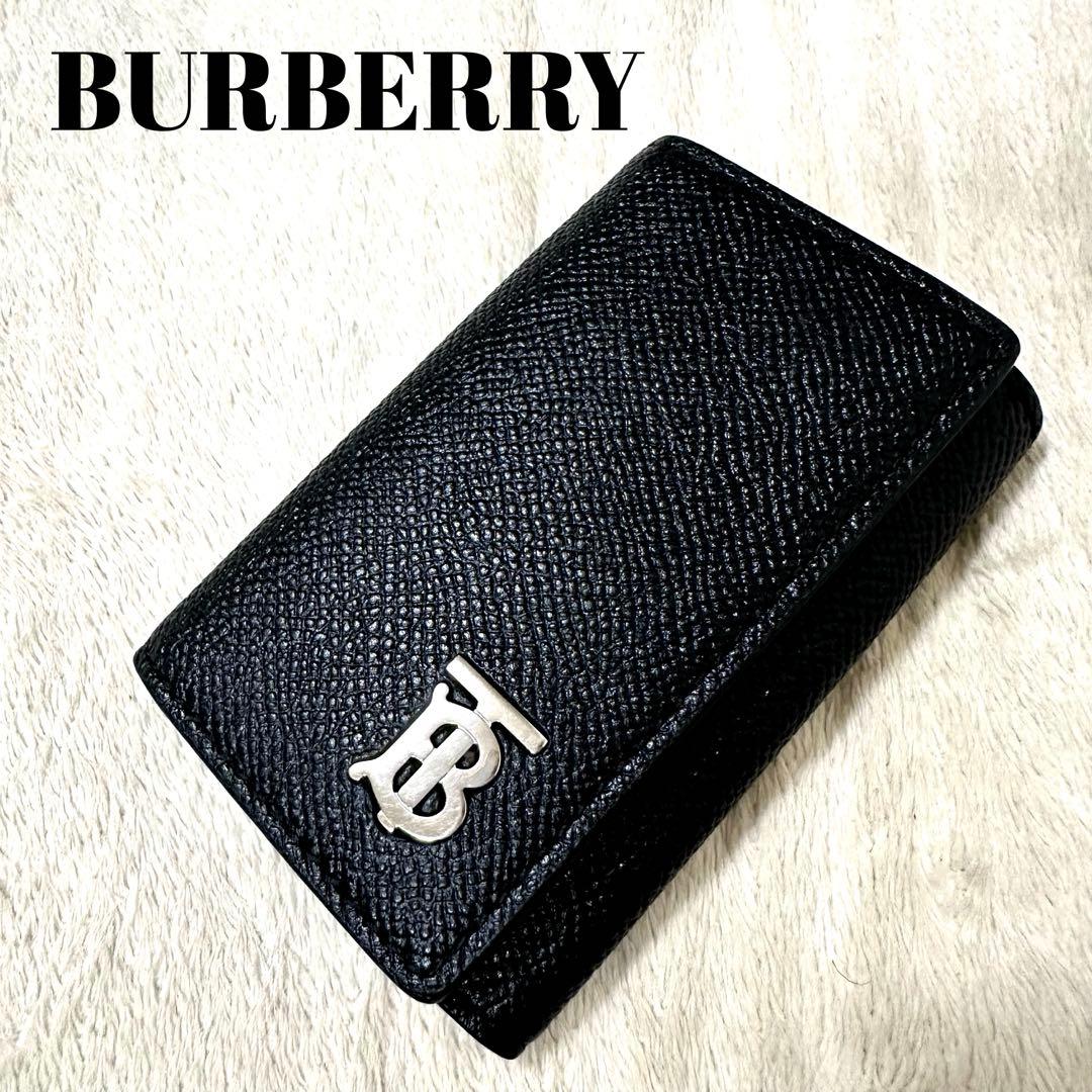 BURBERRY バーバリー TBロゴ 6連キーケース ブラック 黒 レザー