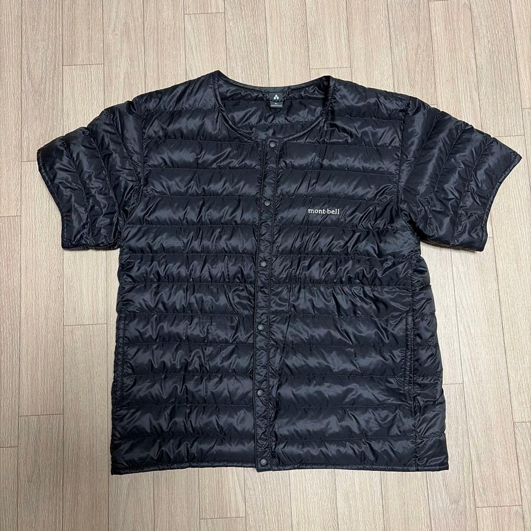 mont-bell モンベル スペリオダウン ラウンドネック　黒　XL 半袖
