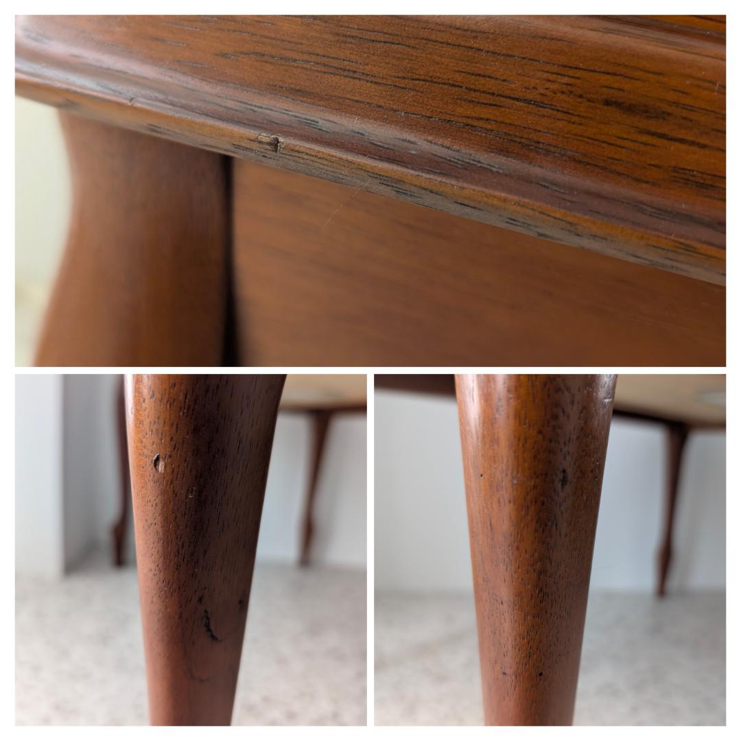 USED MARUNI マルニ ウッド サイドテーブル 猫脚 引き出し付き 廃番