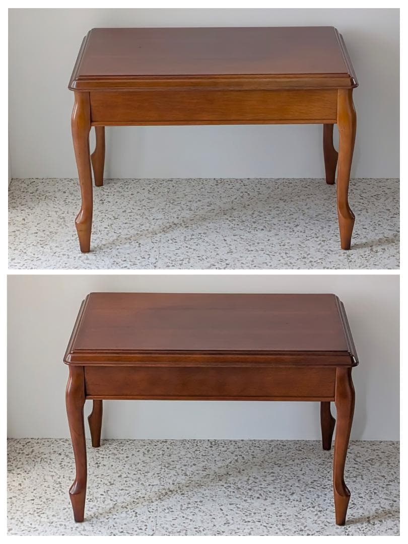 USED MARUNI マルニ ウッド サイドテーブル 猫脚 引き出し付き 廃番