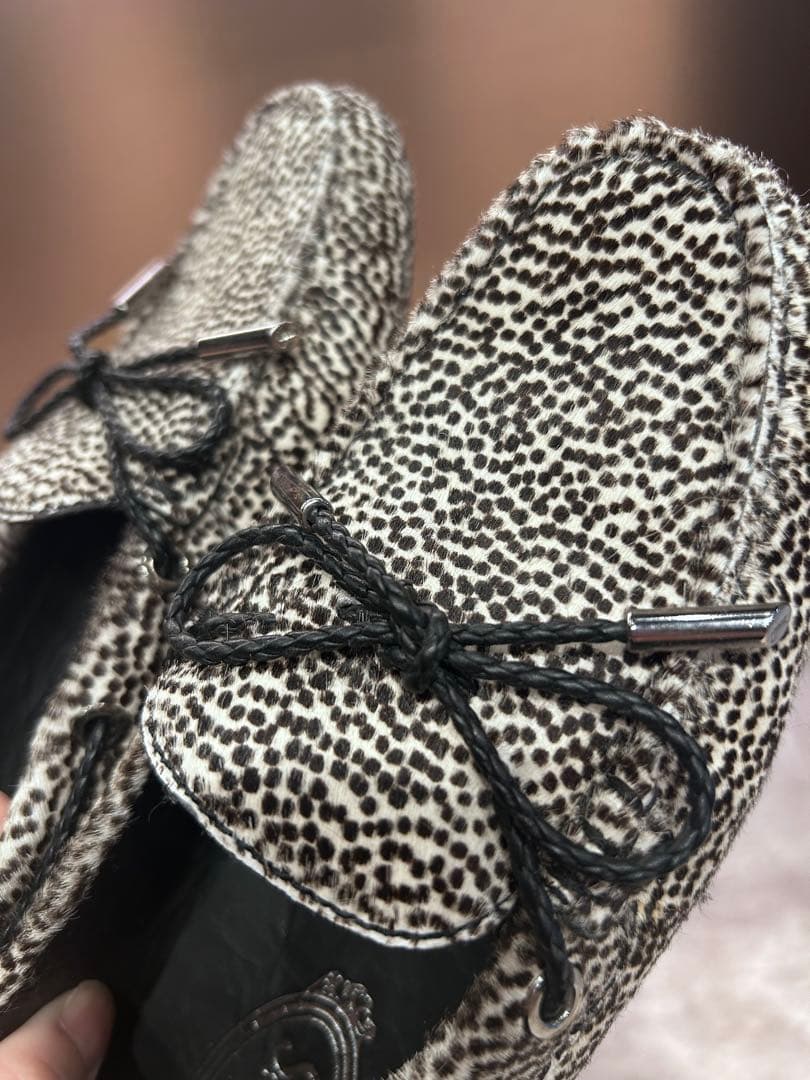 TOD'S ハラコ イントレチャートリボン ドライビングシューズ ローファー