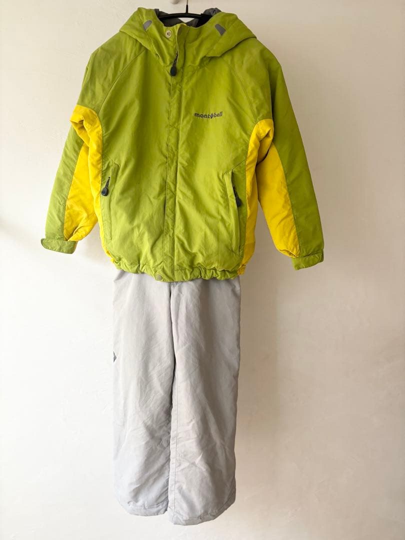 モンベル 子ども用スキーウェア・ゴーグルセット ヘルメット付き