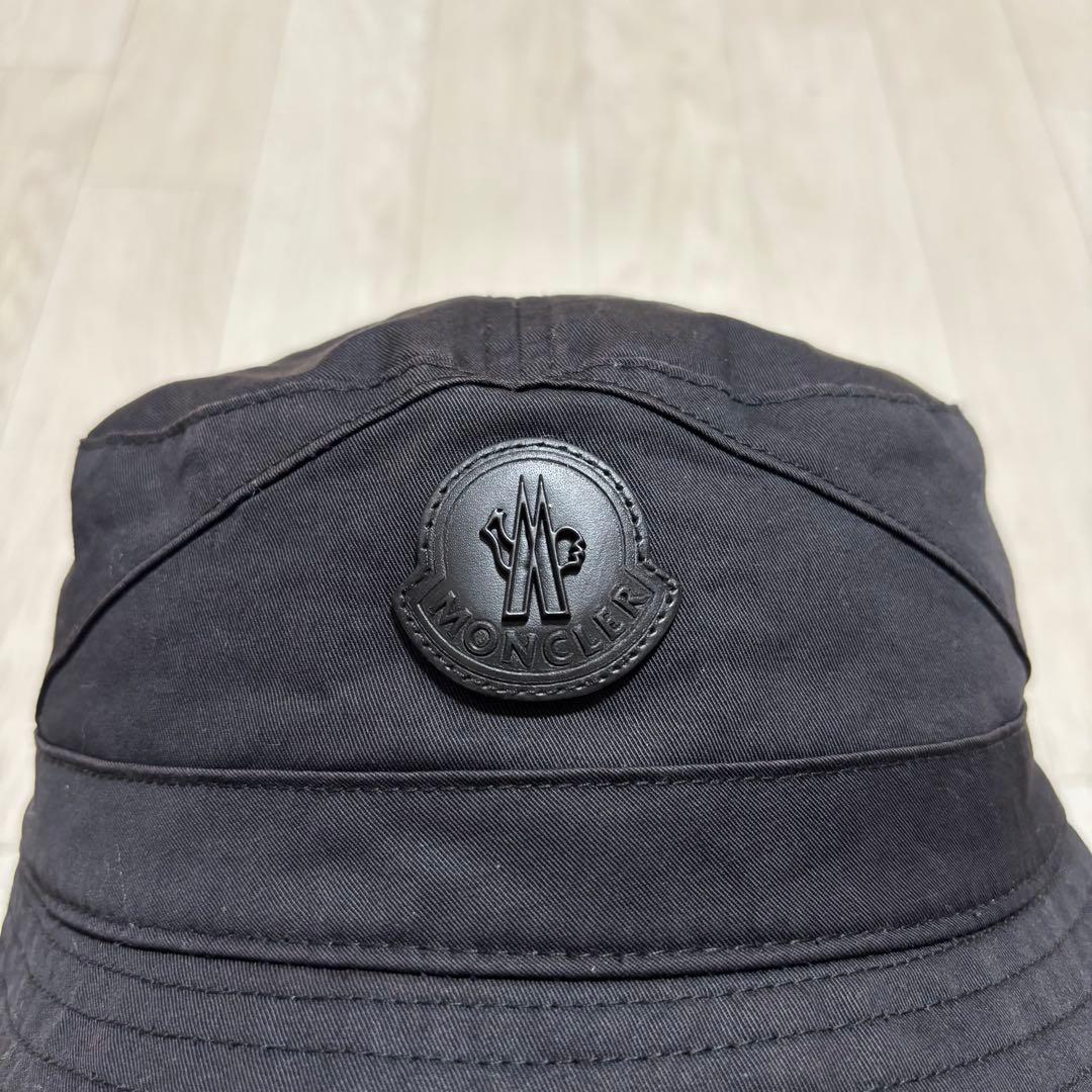 極美品　モンクレール　バケットハット　黒　帽子　XL 国内正規品 4K68