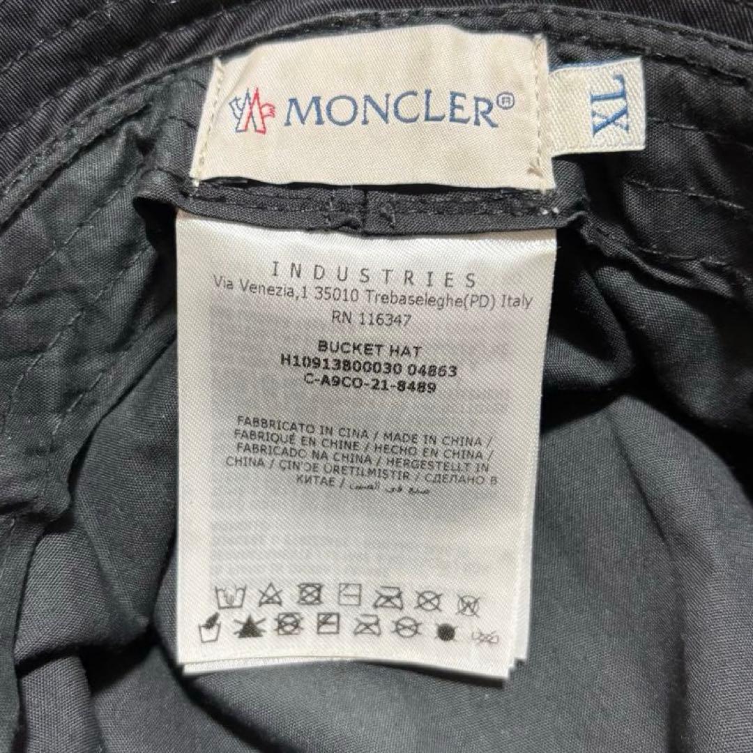 極美品　モンクレール　バケットハット　黒　帽子　XL 国内正規品 4K68
