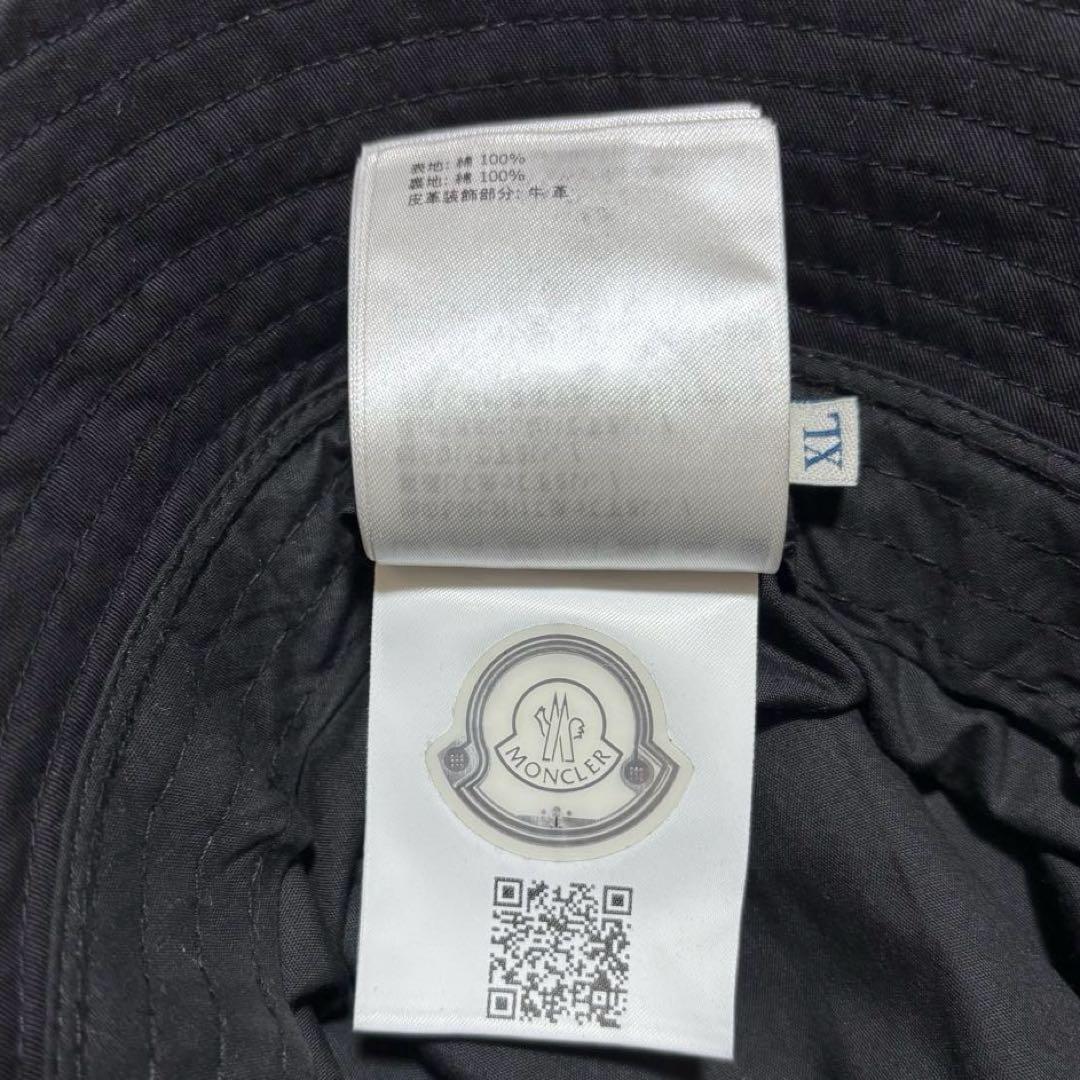 極美品　モンクレール　バケットハット　黒　帽子　XL 国内正規品 4K68