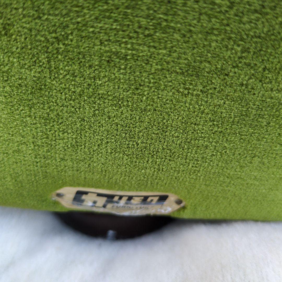昭和レトロ オールド カリモク グリーン モケット コーナーソファ②ベルベット