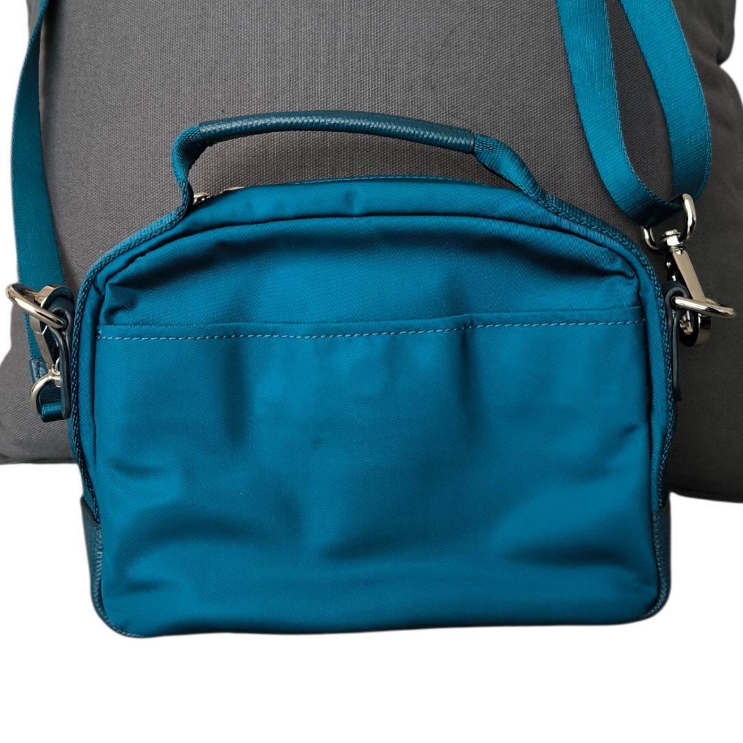 美品★TUMI VOYAGEUR TROY クロスボディ軽量 ナイロン ブルー