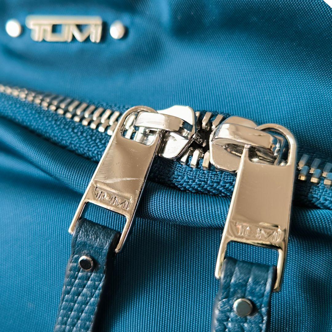 美品★TUMI VOYAGEUR TROY クロスボディ軽量 ナイロン ブルー