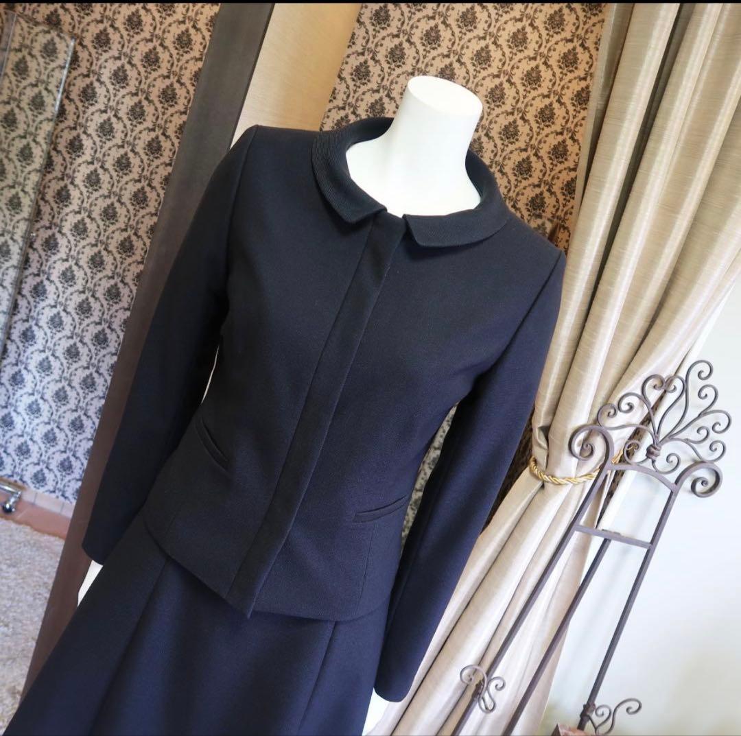 w*e様 お受験スーツ✴︎上品で清楚な比翼仕立て✴︎濃紺　9号　ESCOMUL