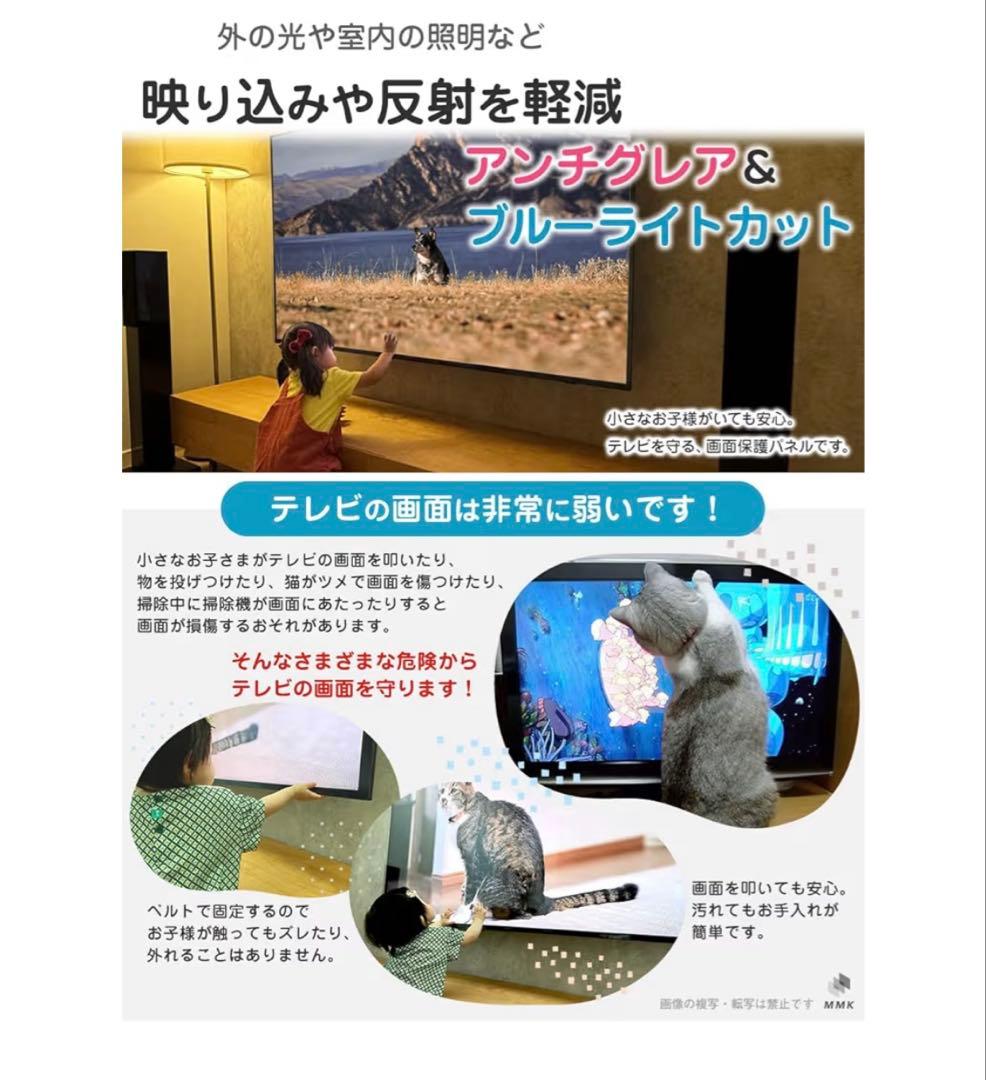 テレビ55型用アンチグレア＆ブルーライトカットパネル
