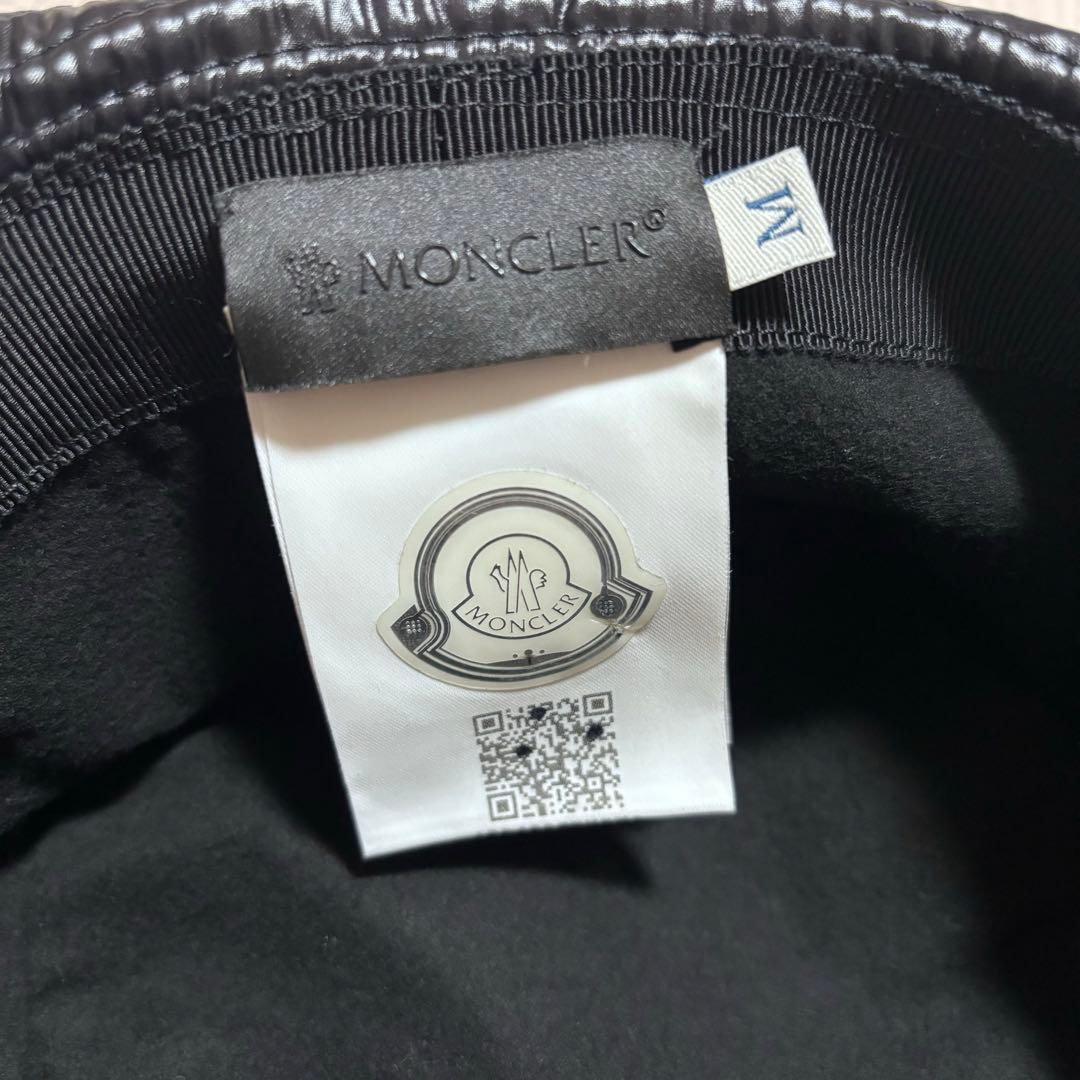 極美品　MONCLER バケットハット　帽子　ブラック　M 国内正規品 4K25