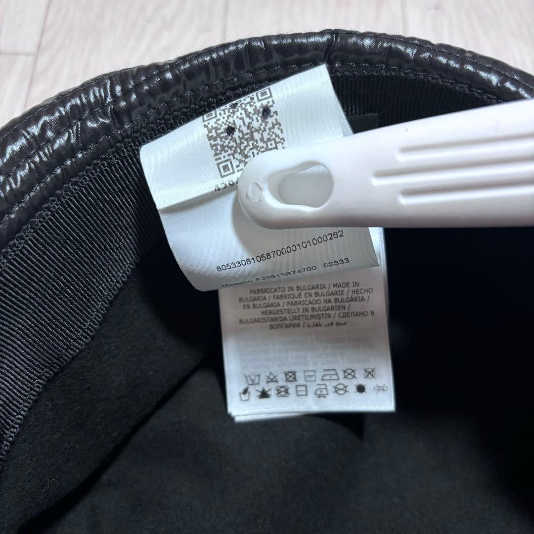 極美品　MONCLER バケットハット　帽子　ブラック　M 国内正規品 4K25