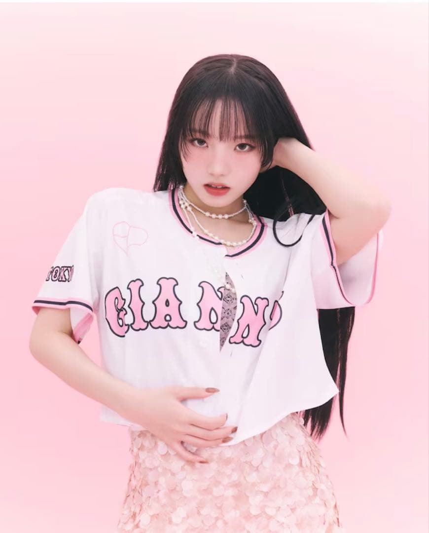 読売ジャイアンツ BLACKPINK ホワイト クロップド ユニホーム M