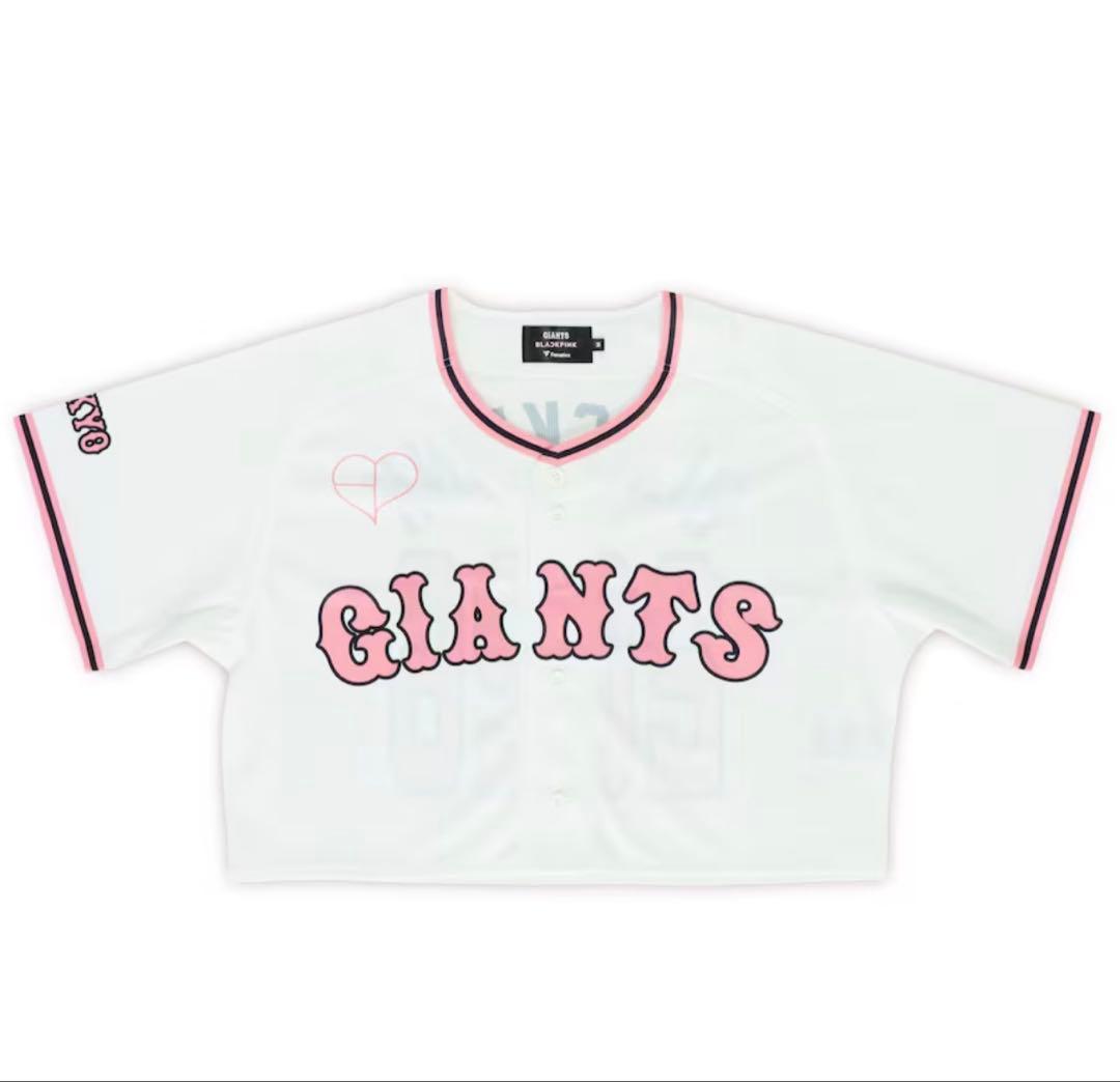読売ジャイアンツ BLACKPINK ホワイト クロップド ユニホーム M