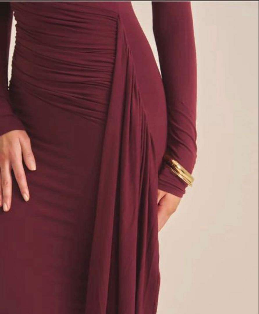 AMATERAS【新品未使用】ElegantDrapedPadded Dress