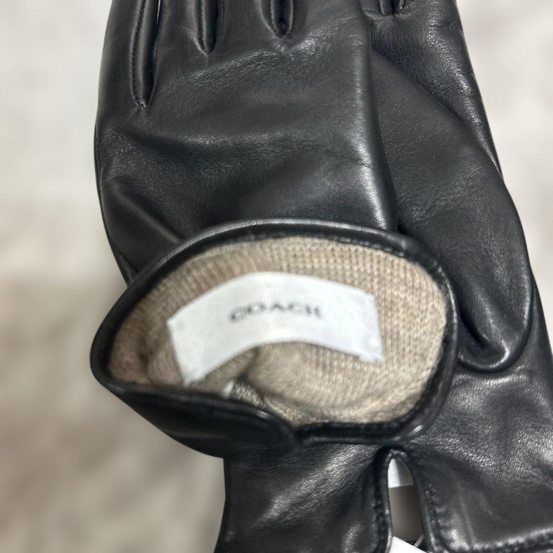 COACH Tech Glove ブラック　革　手袋
