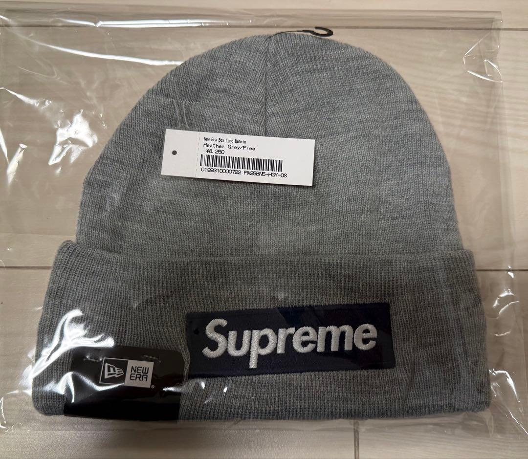 帽子 Supreme NEW ERA Box Logo Beanie Grey
