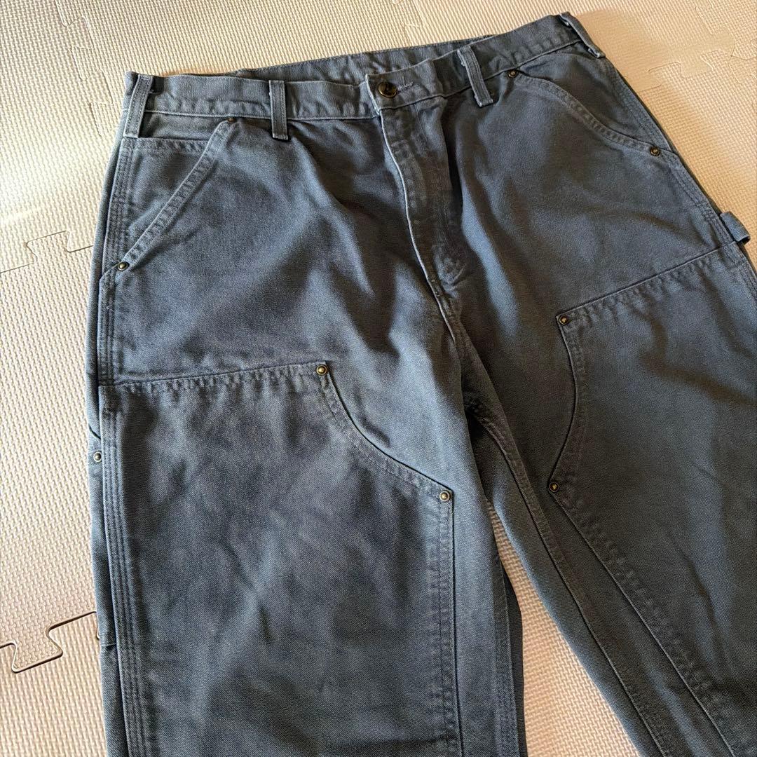 carhartt カーハート　ダブルニー　グレー 34x34 ダック地