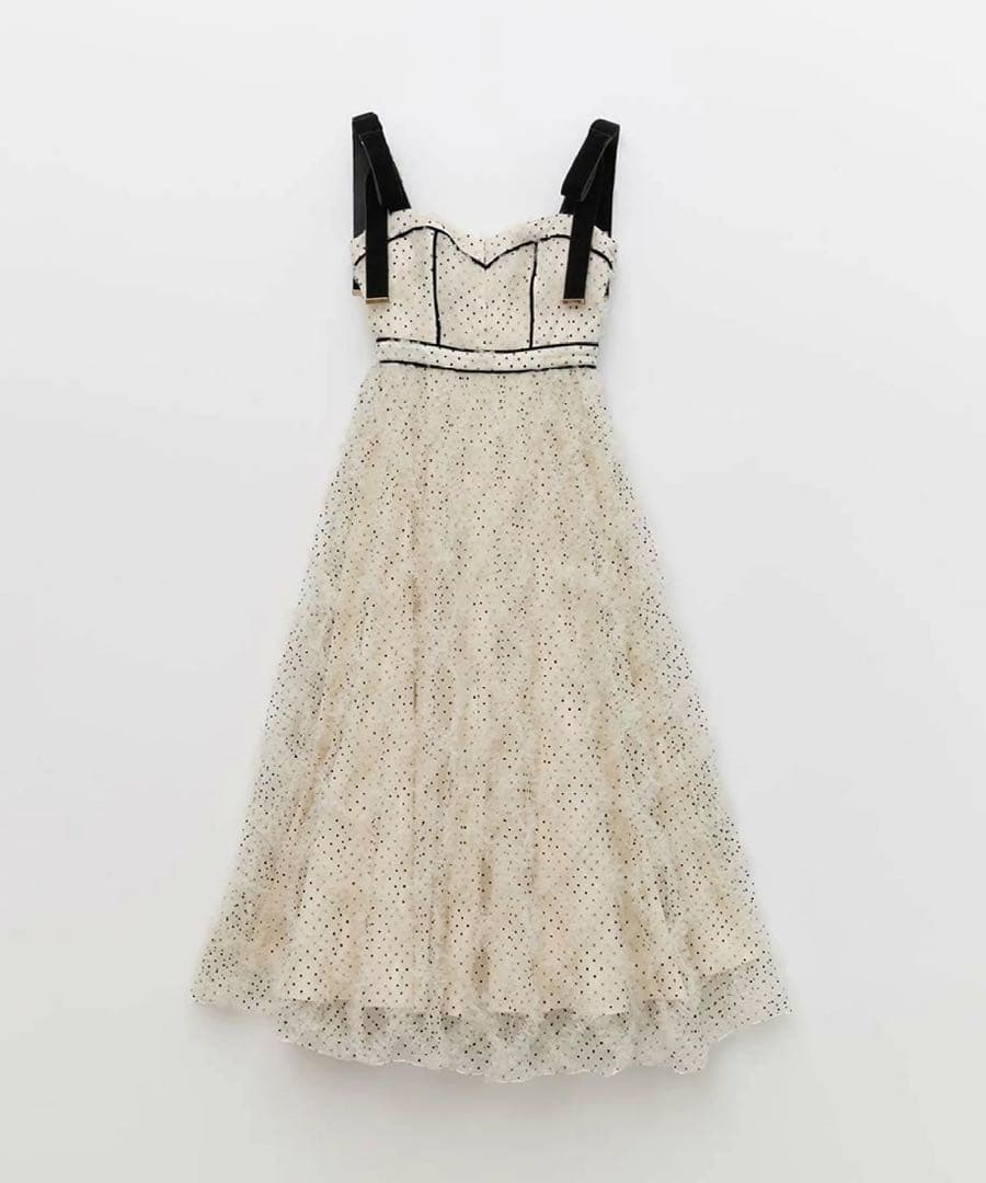 RANDA ドットチュールデザインワンピース サイズ1