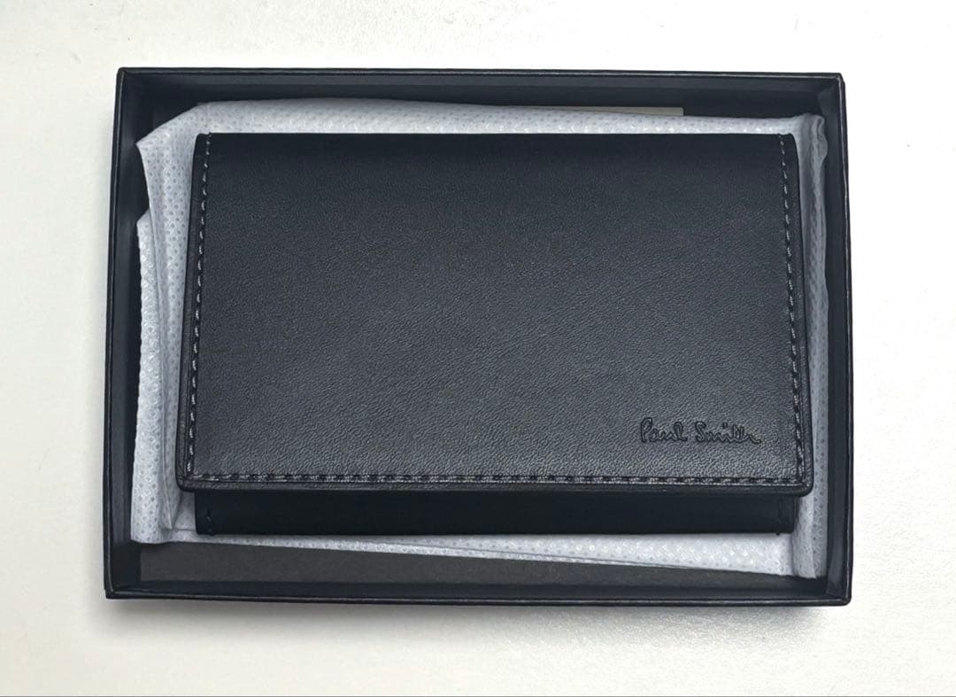 【新品未使用】ポールスミス ベジタンストライプトリム 名刺入れ カードケース