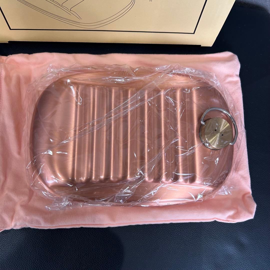 美品　新光金属　純銅湯たんぽ　替えパッキン　袋付き　1.2リットル