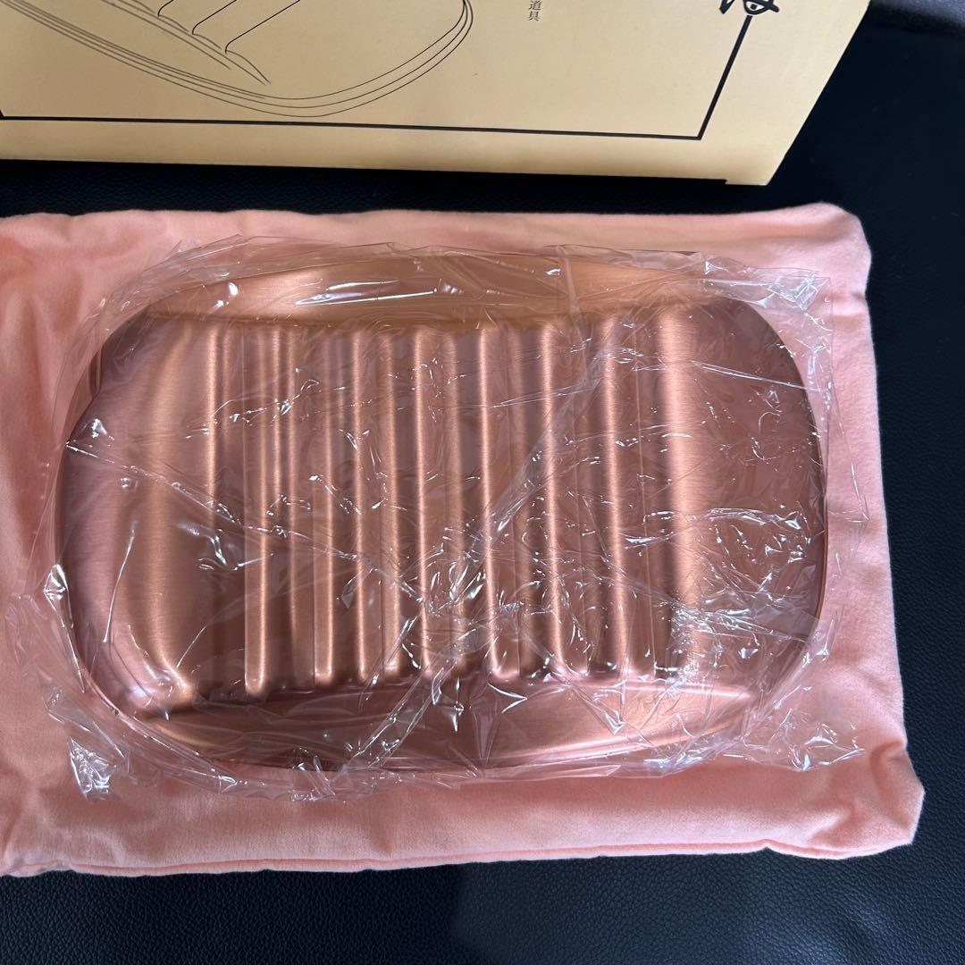 美品　新光金属　純銅湯たんぽ　替えパッキン　袋付き　1.2リットル