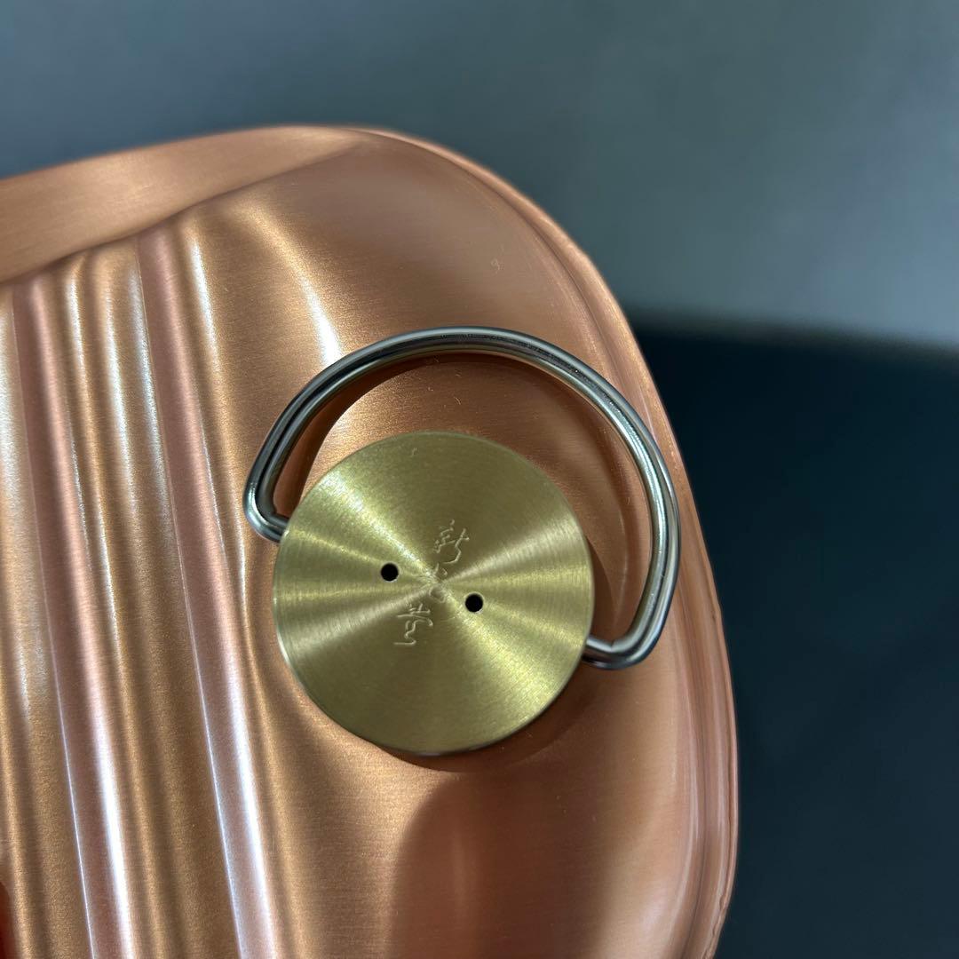 美品　新光金属　純銅湯たんぽ　替えパッキン　袋付き　1.2リットル