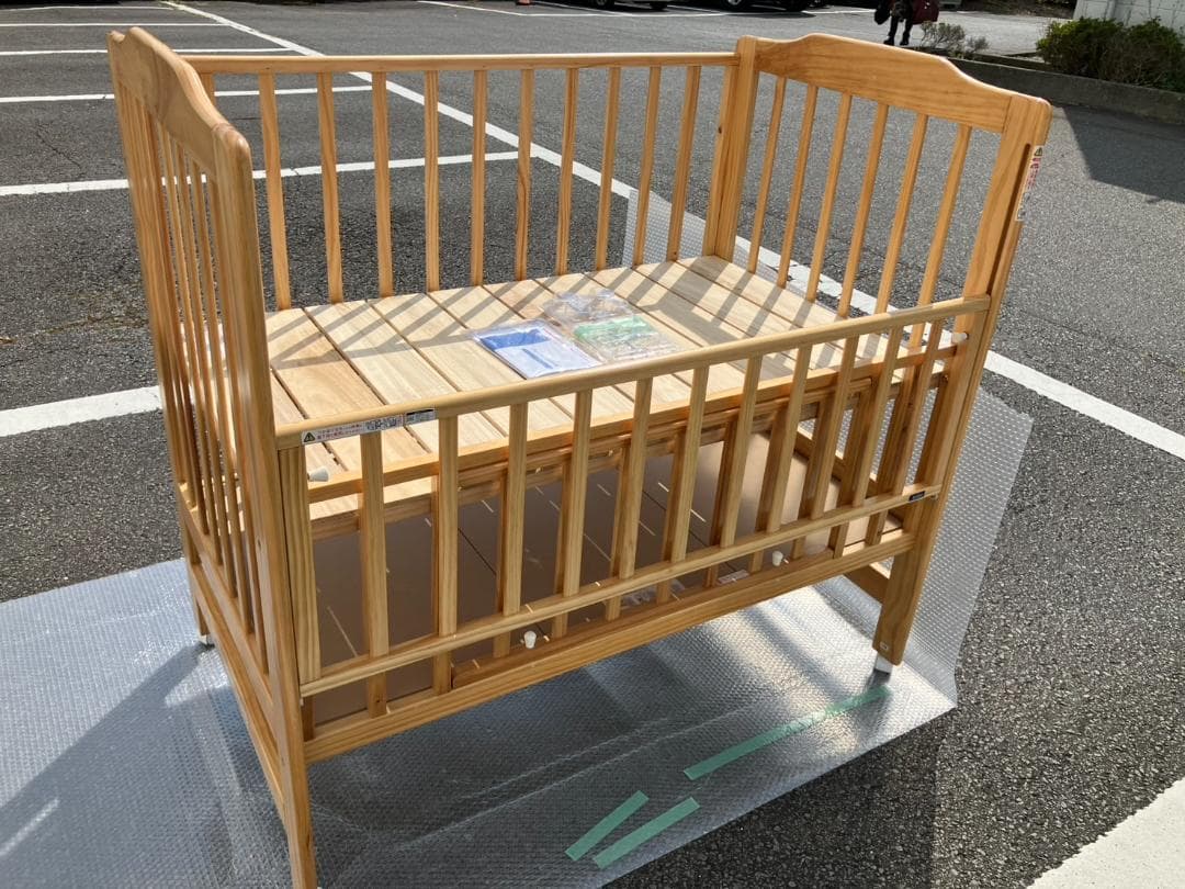 ハイシートベビーベッド（ナチュラル）