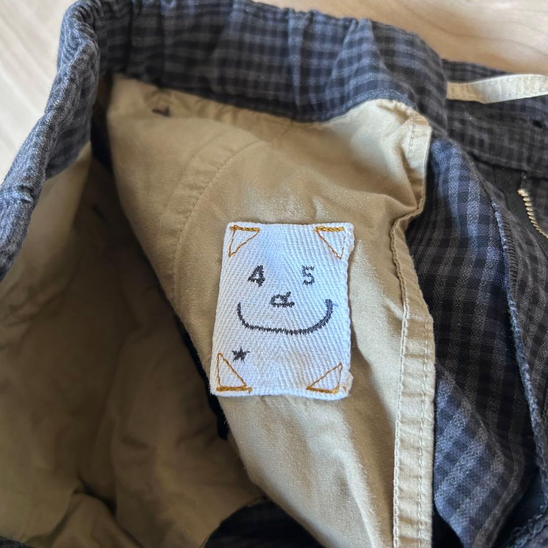 美品＊45R 現行 ダブルクロスストレッチのイージースラックス WOMEN