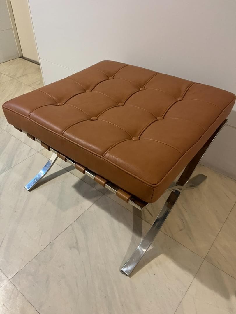 【オットマン】【スツール】バルセロナチェアブラウン ミース・ファン・デル・ローエ