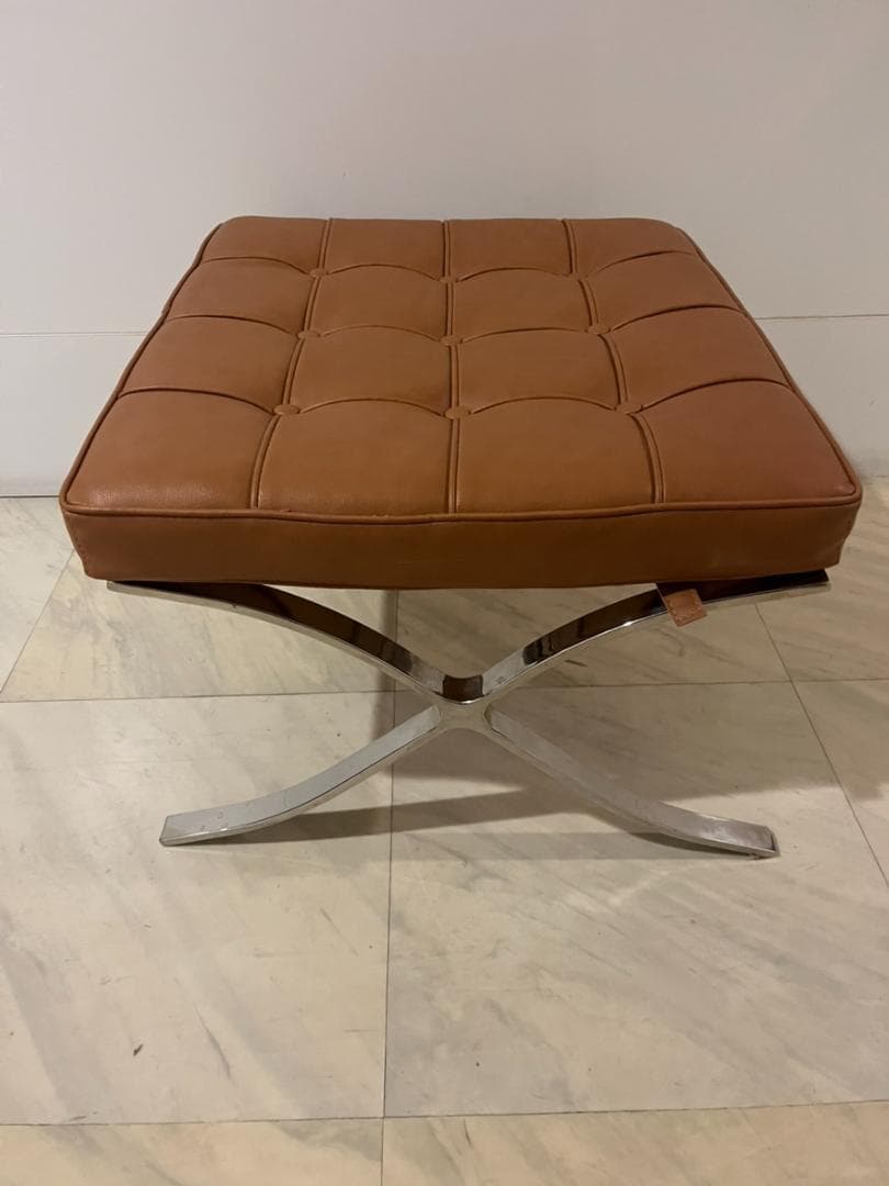 【オットマン】【スツール】バルセロナチェアブラウン ミース・ファン・デル・ローエ