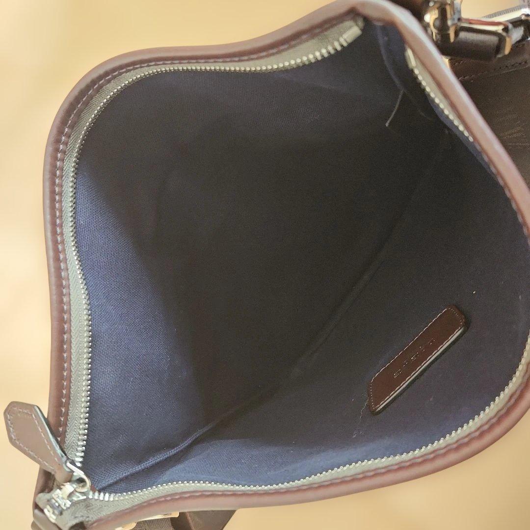 LOEWE　モノグラム柄 ショルダーバッグ　ブラウン