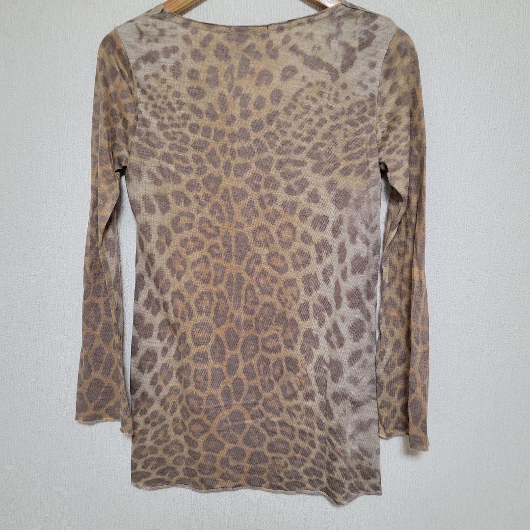 goa Y2K ひょう柄　長袖　Vネック　トップス