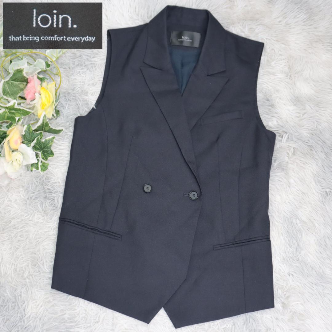 ロワン　loin.✨井川遥 ジレ　ベスト　ネイビー