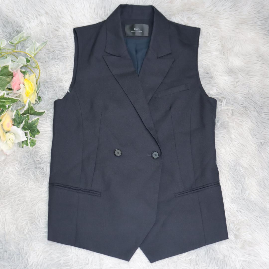 ロワン　loin.✨井川遥 ジレ　ベスト　ネイビー