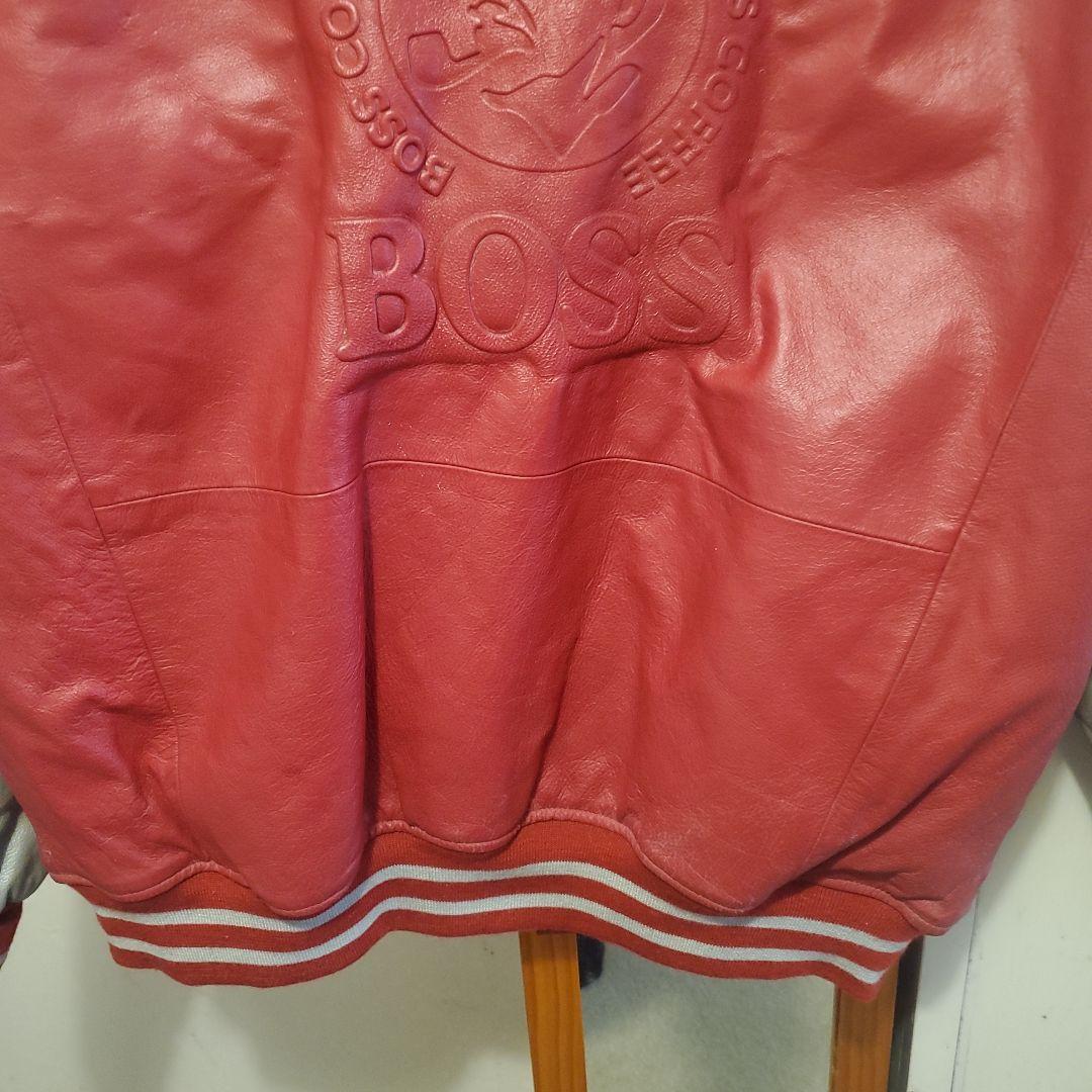 もへじ 当時物 ヴィンテージ SUNTORY BOSS 豚革 スタジャン