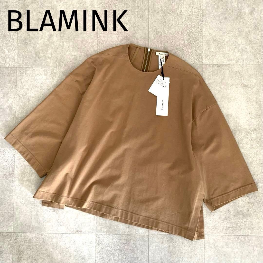 新品未使用 BLAMINK タグ付き ショートスリーブ カットソー ジッパー 0