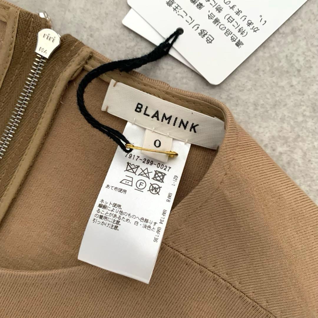 新品未使用 BLAMINK タグ付き ショートスリーブ カットソー ジッパー 0