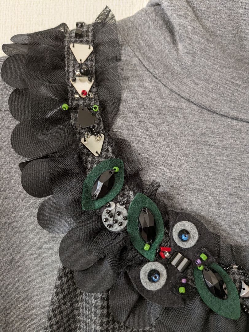 アルベロベロ新品♥️ビジュビーズが素敵ジャンパースカートゆったり定価30450円