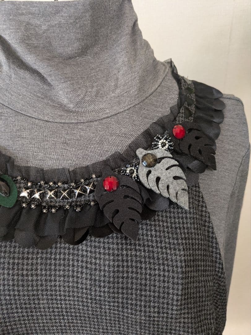 アルベロベロ新品♥️ビジュビーズが素敵ジャンパースカートゆったり定価30450円