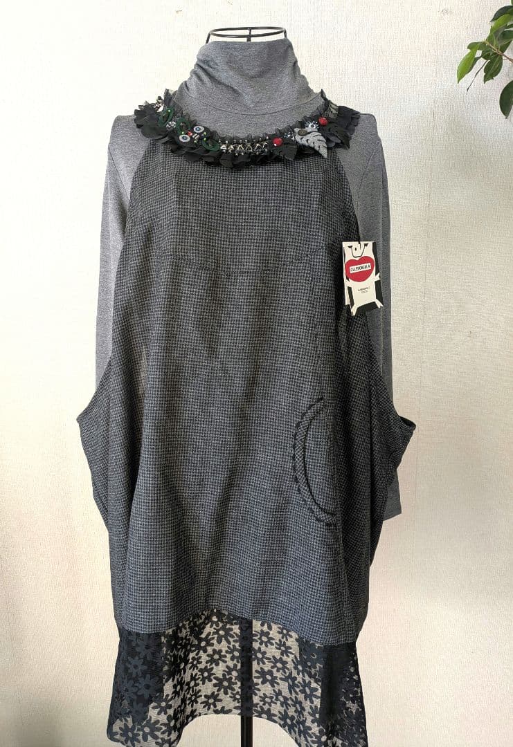 アルベロベロ新品♥️ビジュビーズが素敵ジャンパースカートゆったり定価30450円