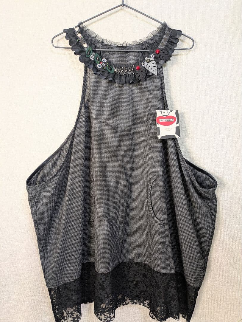 アルベロベロ新品♥️ビジュビーズが素敵ジャンパースカートゆったり定価30450円