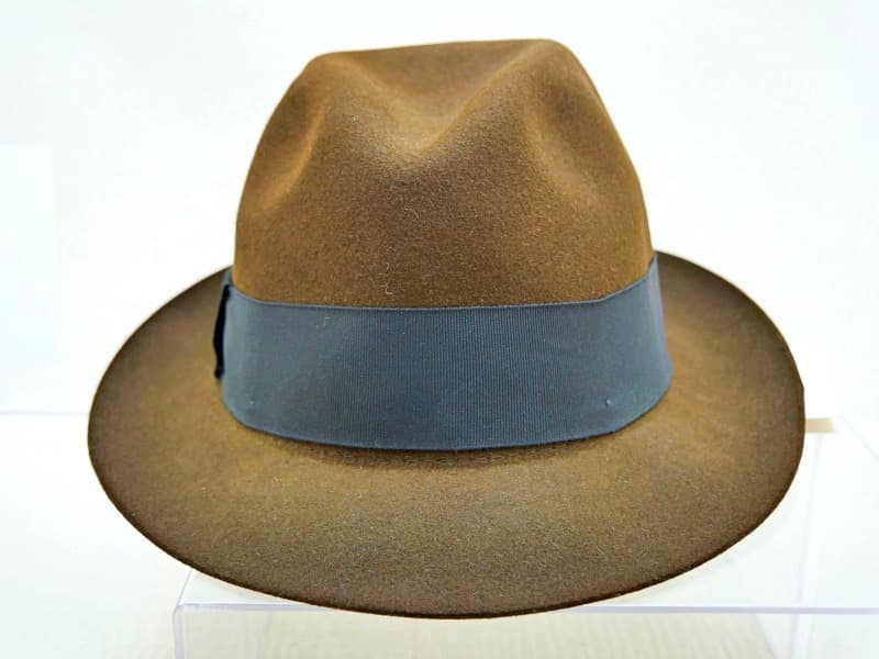 ★未使用　サルバトーレフェラガモ　ボルサリーノタイプ　ハット　茶　ラビットファー