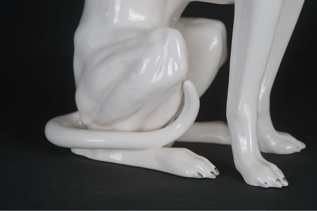 イタリア 1970年代 ビンテージ イタリアングレーハウンド 特大 犬 置物